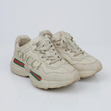 GUCCI Laiton Logo Leder Damen Sneaker Ivory 157298568