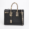 SAINT LAURENT Klein Leder Python Muster Sac De Jour Tote Schultertasche Schwarz 157115332 [P]
