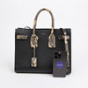 SAINT LAURENT Klein Leder Python Muster Sac De Jour Tote Schultertasche Schwarz 157115332 [P]