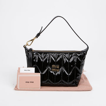 Miu Miu Patent Leather Mini Bag Black 157120621