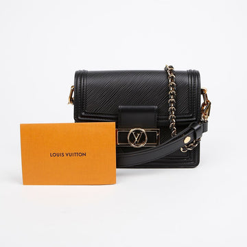 LOUIS VUITTON ドーフィン ミニ エピ グレイン レザー ショルダーバッグ ブラック 157202341