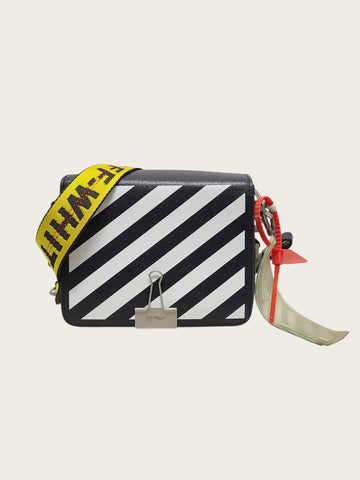 OFF WHITE Diagonale Flap Clip Crossbody Bag 157389688