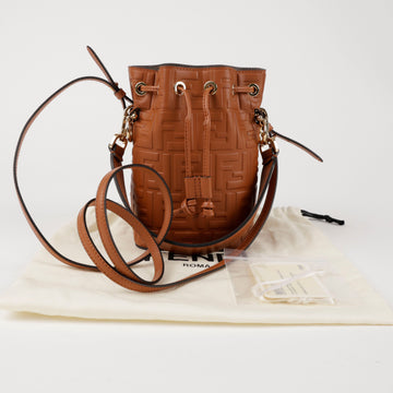 Fendi Montrezor Mini Bucket Bag Brown 157119808