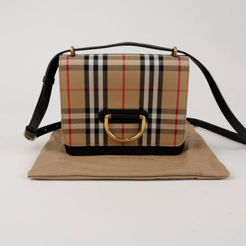 Burberry Check Gold D-Ring Crossbody Bag 157298616