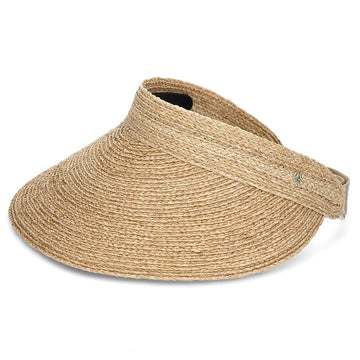 Helen Kaminski Kirsten Raffia Braid Visor Hat 157390933