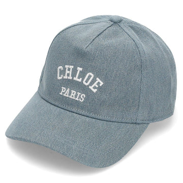 Chloe Logo Denim Baseball Cap 157391056