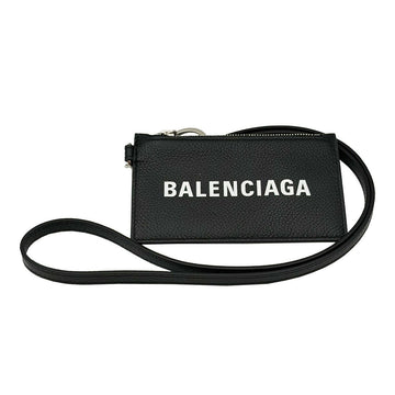 Balenciaga Black Logo Printed Neck Strap Card Holder 594548 157391231
