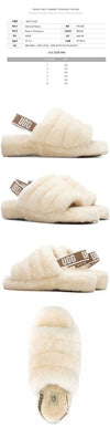 UGG Plüsch-Einfassung-Sandalen Natural 1095119 NAT 123637122 [P]