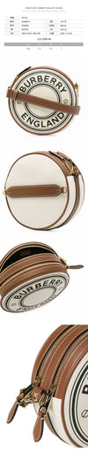 Burberry 24SS LOUISE Logo Round Crossbody Bag Natural 8051847 72618788 [P]