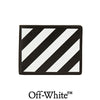 Off White Diagonal Stripe Print Leather Wallet 157393771 [P]