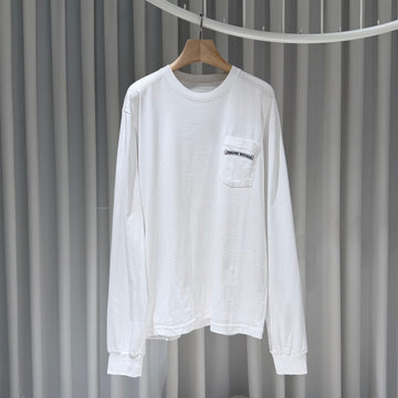 CHROME HEARTS アーチバックロゴホワイトポケットロングスリーブ（S+グレード/XL） 157398978 [P]