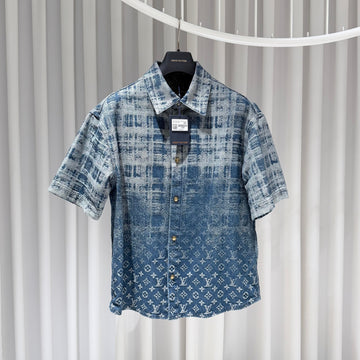 Louis Vuitton Denim Short Sleeve Shirt Jacket M 157398997 [P]