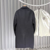 Hermes Virgin Wool Cotton Coat Jacket Grey 50 157399005 [P]
