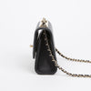 CHANEL Trendy Mini Rindsleder Schultertasche Schwarz mit Goldbeschlägen 157222196 [P]