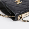 CHANEL Trendy Mini Rindsleder Schultertasche Schwarz mit Goldbeschlägen 157222196 [P]