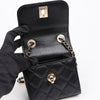 CHANEL Trendy Mini Rindsleder Schultertasche Schwarz mit Goldbeschlägen 157222196 [P]