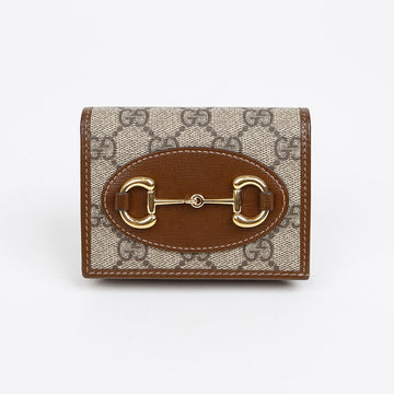 GUCCI Horsbit 1955 Kartenetui Geldbörse Braun 157230028