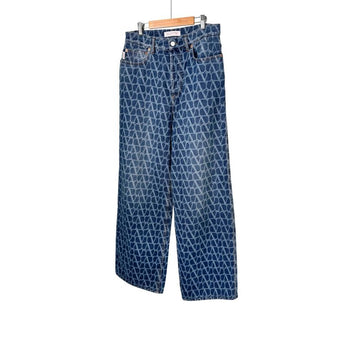 Valentino Men's Garavani Jacquard Logo Denim Straight Pants Blue 29 157403440