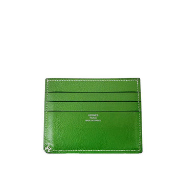 HERMES Hロゴ トゥイール カードホルダー ベル ユカ グリーン 157403457