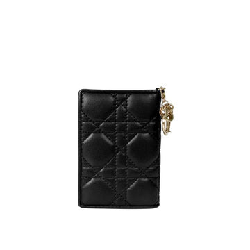 DIOR レディ カナージュ フラップ ラムスキン カードホルダー ブラック S0011ONMJ 157403469