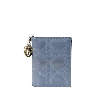 Dior Lady Cannage Patent Leather Wallet Cloud Blue S0178OVRB 157403466