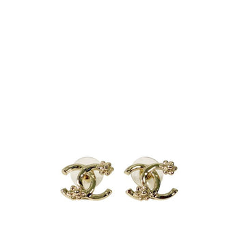 CHANEL Frauen CC Logo Camellia Flower Ohrstecker Gold ABG792 157403476