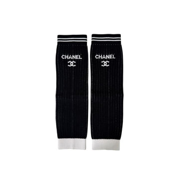 CHANEL ゲイター ミックスファイバー ニットタイツ バルトシ ブラック ホワイト AA9804 157403477