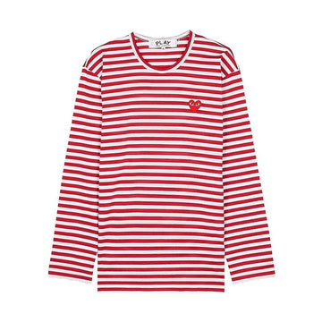 COMME DES GARCONS Herz Streifen T-Shirt 157406075