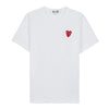 Comme Des Garcons T288 051 WHITE SS26 Unisex Double Heart Patch T-Shirt 157406082 [P]