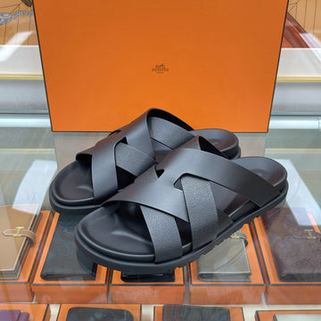 HERMES KAZIMIR Sandalen Slipper Schwarz H262920 157406089