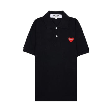 COMME DES GARCONS Polo-Shirt mit Herz-Patch SS26 schwarz 157406090