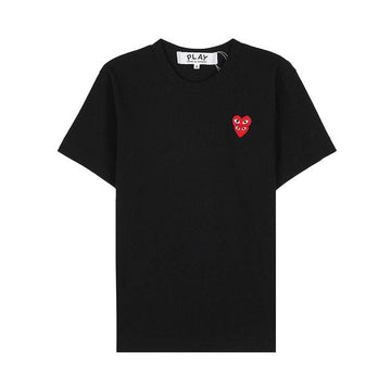 COMME DES GARCONS Doppel-Herz Aufnäher T-Shirt 157406096