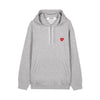 Comme Des Garcons T170 051 GREY SS26 Unisex Red Heart Patch Hoodie 157406097 [P]