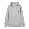 Comme Des Garcons T170 051 GREY SS26 Unisex Red Heart Patch Hoodie 157406097 [P]