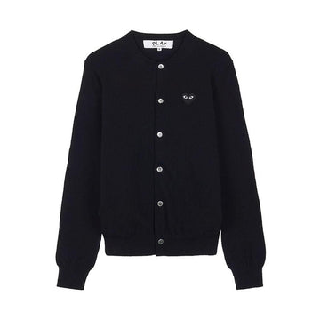 COMME DES GARCONS N023 051 BLACK Unisex Black Heart Wappen Cardigan 157406101