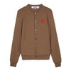 Comme Des Garcons Double Heart Patch Cardigan 157406109 [P]