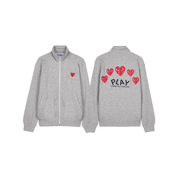 Comme Des Garcons T252 051 GREY SS26 Multi Heart Print Track Top 157406116