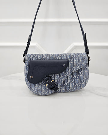 DIOR Oblique Jacquard Saddle Messenger Bag 1ADPO325YKY 157317565 [P]