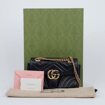 GUCCI Mini Leder Schultertasche schwarz 157205079