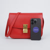 CELINE ミディアム レザー クラシック ボックス ショルダーバッグ レッド 157290623 [P]