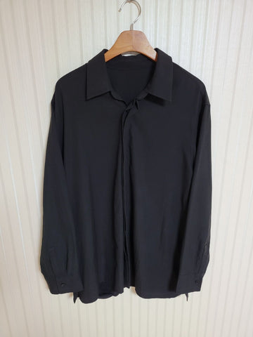 SYSTEM Hidden Black Oversized Shirt 95 157408044