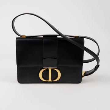 DIOR ボックスレザー30モンテインショルダークロスバッグブラック 157201742