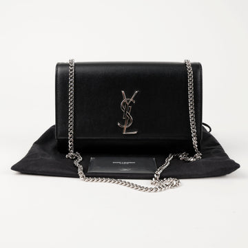 SAINT LAURENT Medium Schulter Crossbody Bag Schwarz Silber 157228887