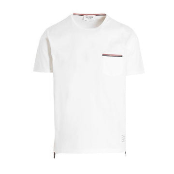 Thom Browne Three Stripe Pocket Round Tee 48463481