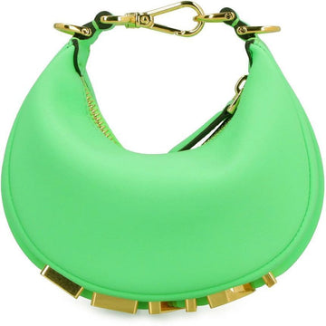 Fendi Graphy Nano Hobo Bag Neon Green 7AS089 AKKT F1K36 51452853