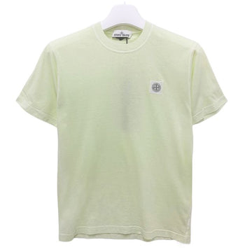 STONE ISLAND FISSATO Logo-Patch T-Shirt kurzärmlig Hellgrün 123470945