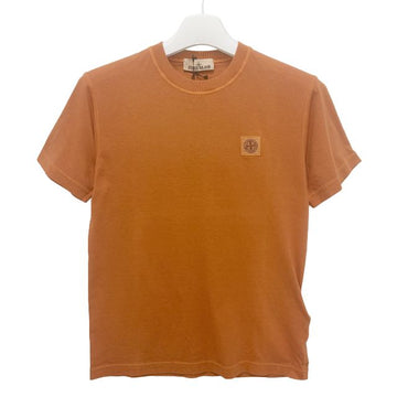 Stone Island FISSATO Logo Patch Short Sleeve T-Shirt Orange 123471039