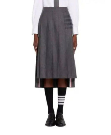THOM BROWNE Woll-Kaschmir-Flanell-Plissee-Hose 4-Bahnen FGC400V 06393 035 152201095