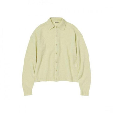 Auralee Shetland Wool Cashmere Knit Cardigan Light Yellow A24AS01SC 152201939