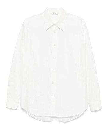 Auralee High Count Finx OX Shirt White 152201932